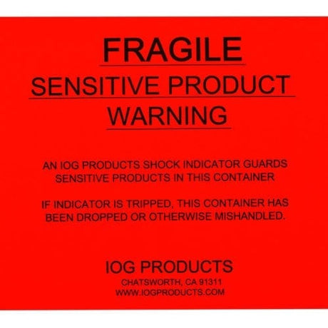 Protect-A-Pak Shock Indicator - labels